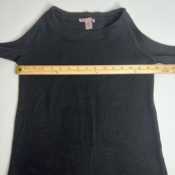 Anna Field Open-shoulder Sweater Black with White Faux Pearls Size XS/ 34 EU - Picture 11 of 14